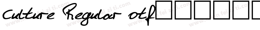Culture Regular otf字体转换